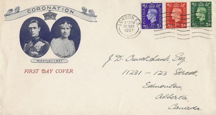 KGVI: 1/2d, 1d, 2 1/2d, Coronation Cover