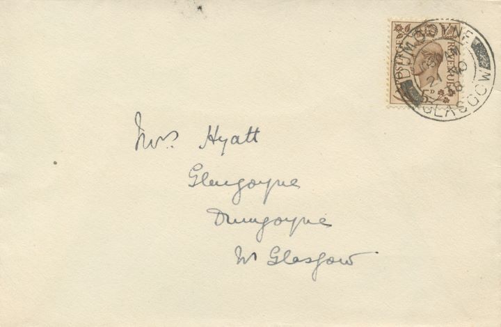 KGVI: 5d Brown, Plain Cover