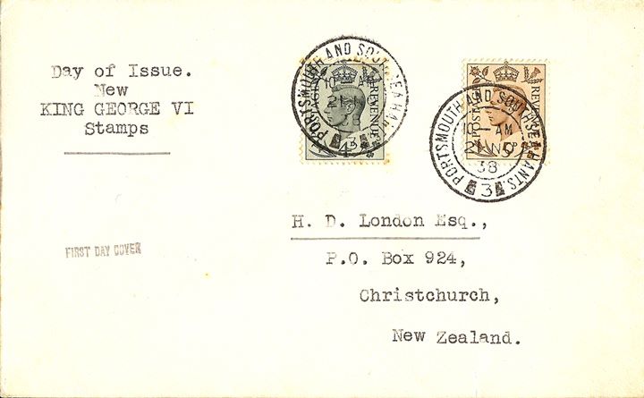 KGVI: 4d & 5d, Plain Cover