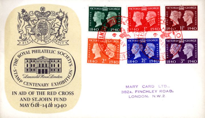 Postage Stamp Centenary, Royal Arms & Lancaster House | First Day Cover ...