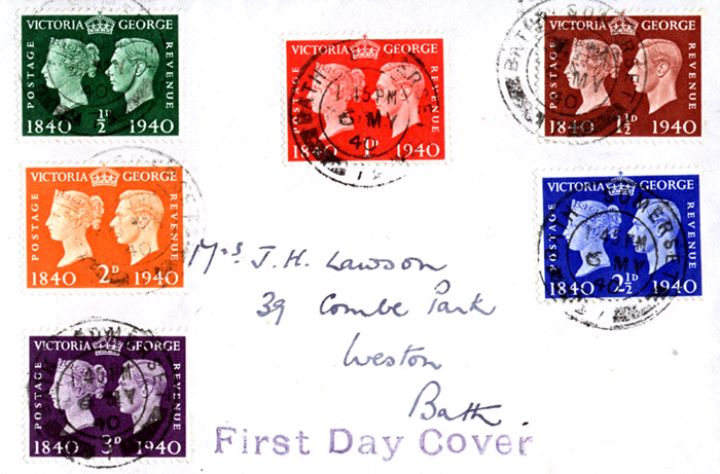 Postage Stamp Centenary, Plain Covers