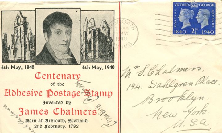 Postage Stamp Centenary, James Chalmers