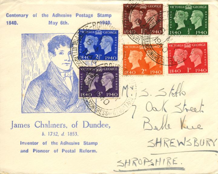 Postage Stamp Centenary, James Chalmers of Dundee