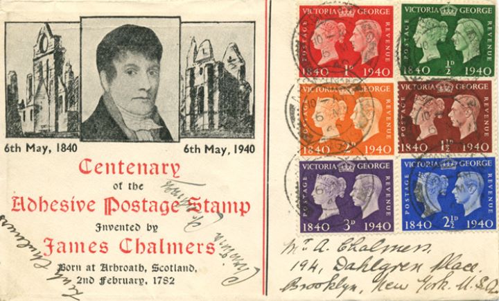 Postage Stamp Centenary, James Chalmers