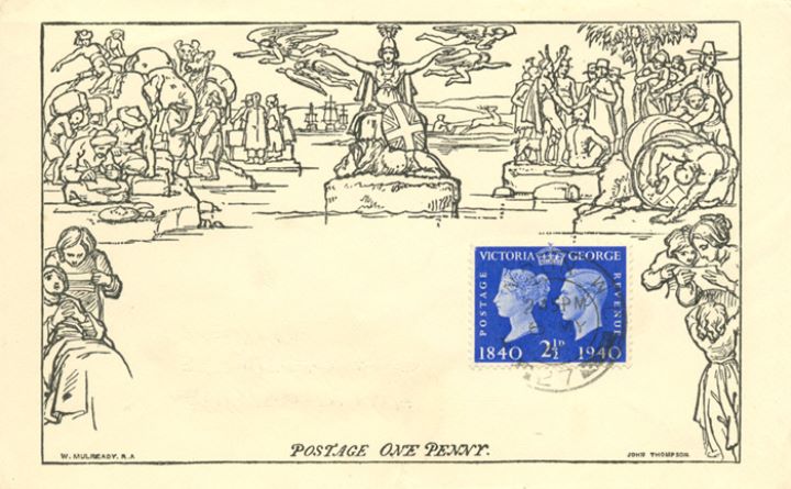 Postage Stamp Centenary, Mulready Reproduction