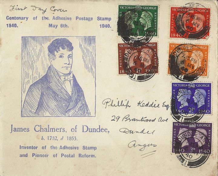 Postage Stamp Centenary, James Chalmers