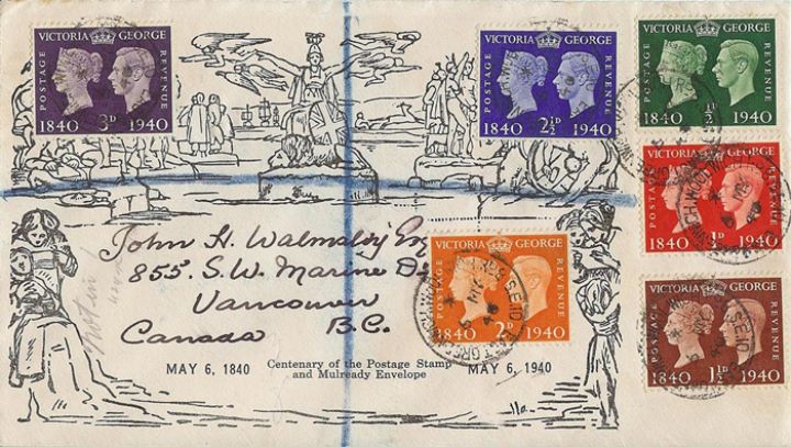 Postage Stamp Centenary, Mulready Envelope