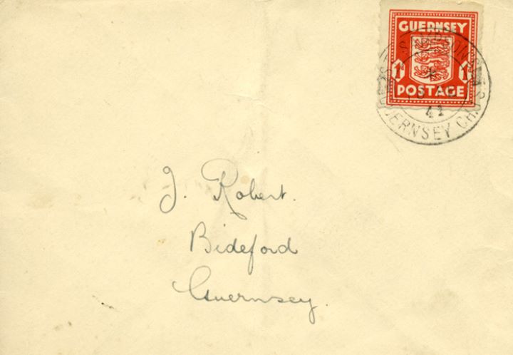 Guernsey 1d (Arms), Plain Cover