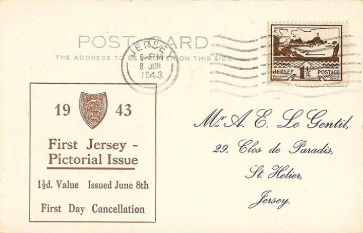 Jersey 1 1/2d (Views), Post Card