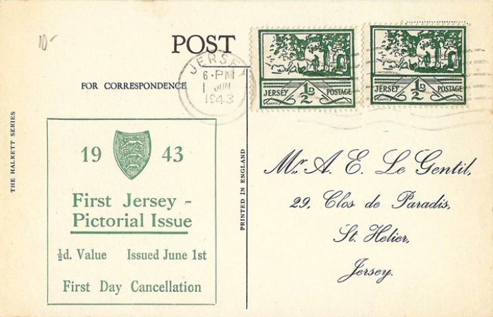 Jersey 1/2d (Views), Post Card