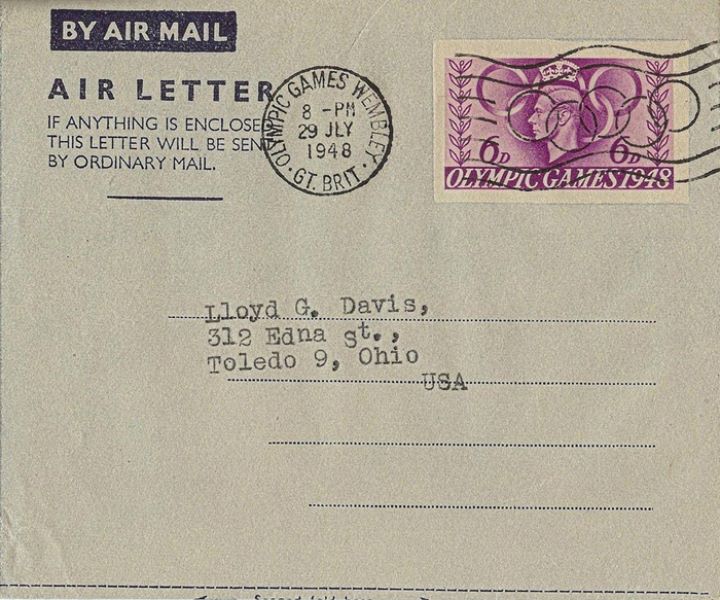 Olympic Games 1948, Airletter