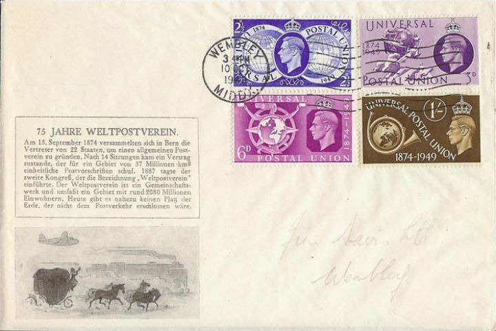 Universal Postal Union, Mailcoach and Aeroplane