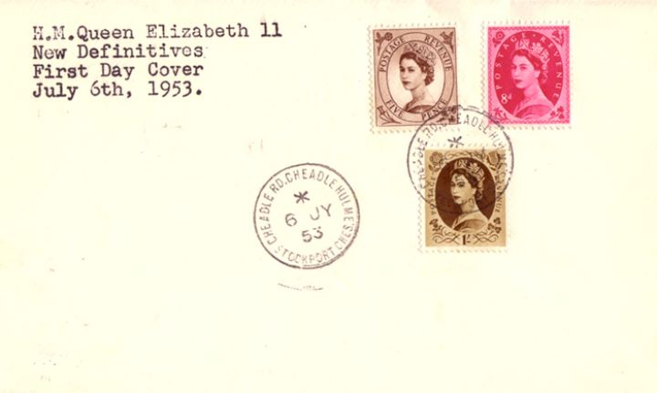 Wildings: 5d, 8d, 1s, Plain covers with cds postmarks