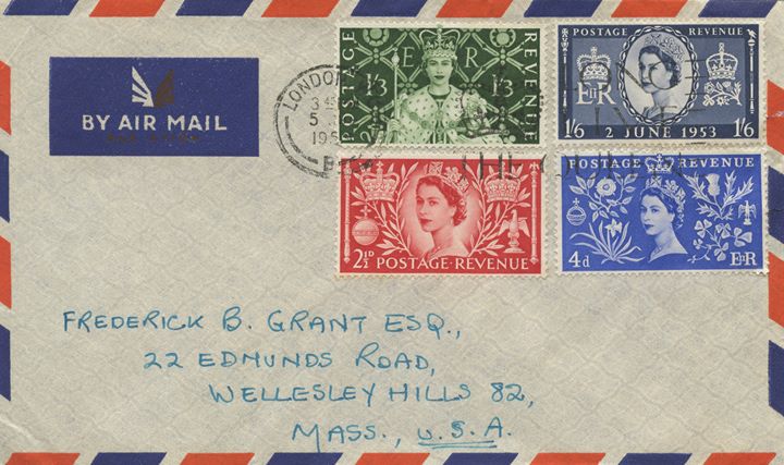 Elizabeth II Coronation, Airmail Cover