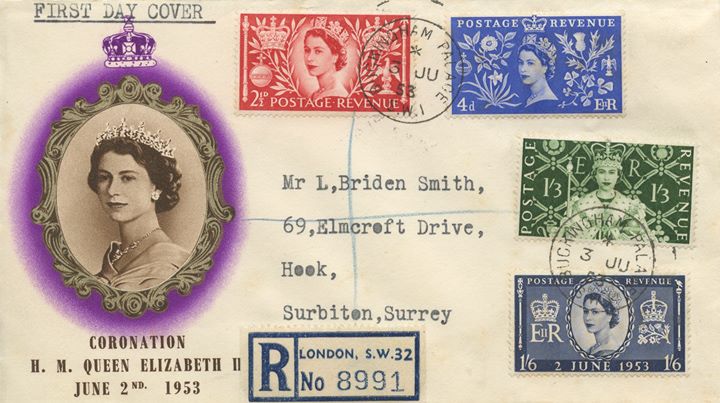 Elizabeth II Coronation, Buckingham Palace postmark