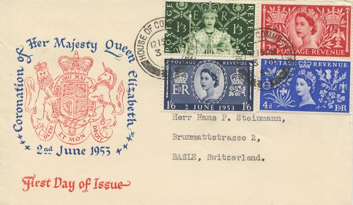 Elizabeth II Coronation, House of Commons Postmark