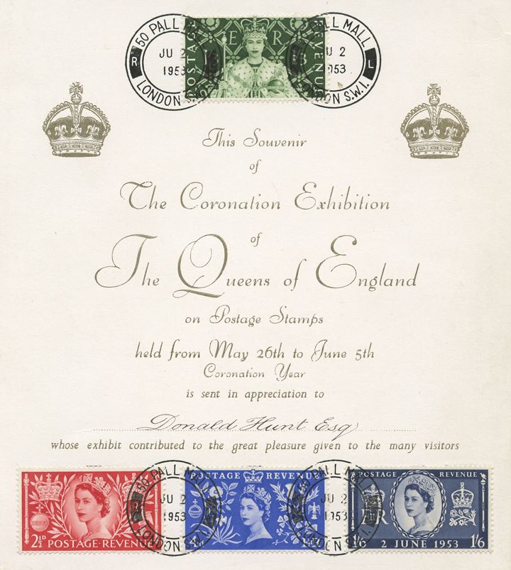 Elizabeth II Coronation, Coronation Stamp Exhibition