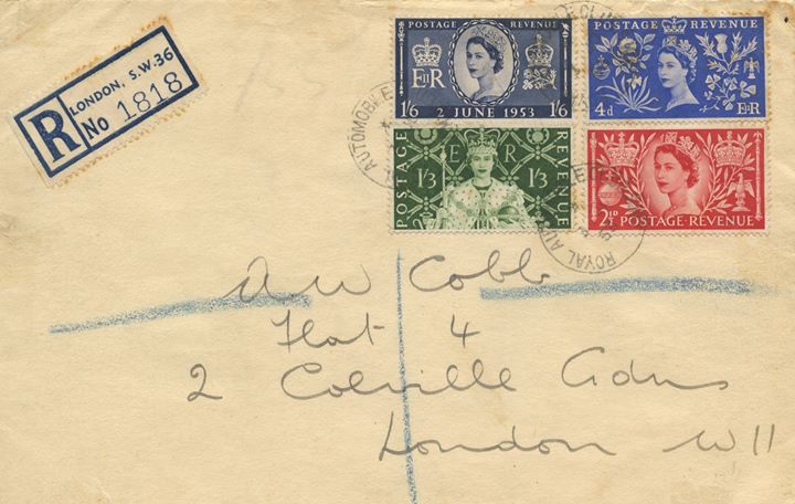 Elizabeth II Coronation, Royal Automobile Club Postmark