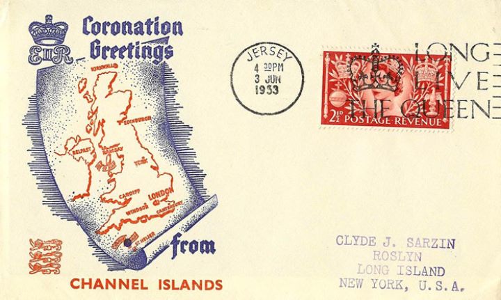 Elizabeth II Coronation, Greetings from Channel Islands