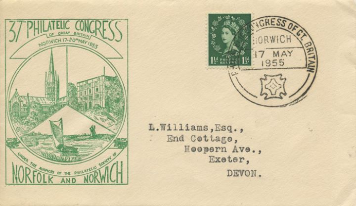 37th Philatelic Congress, Norwich Cathedral and Castle