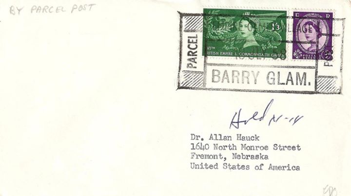 Commonwealth Games 1958, Parcel Post Postmark