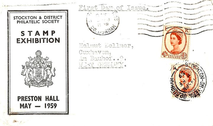 Wildings: 4 1/2d Brown, Stockton & District Philatelic Society