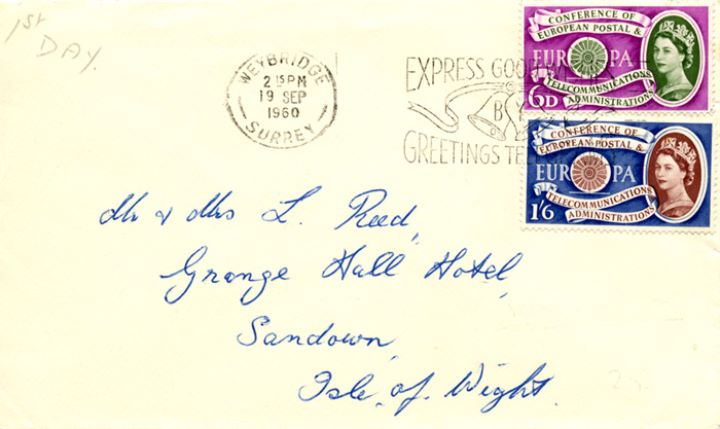 Europa 1960, Telegram Postmark