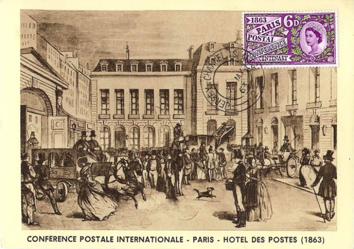 Paris Postal Conference, Hotel des Postes 1863