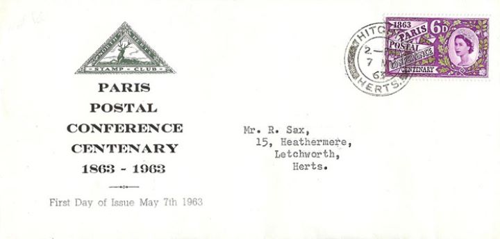 Paris Postal Conference, North Herts Stamp Club