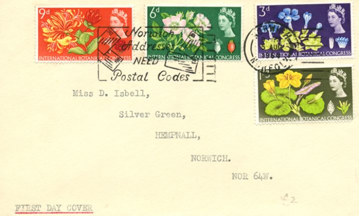 Botanical Congress, Norwich Postal Codes