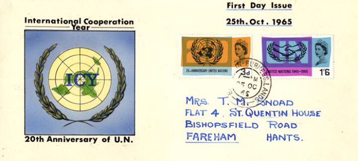 UN & Int. Cooperation Year, United Nations Emblem