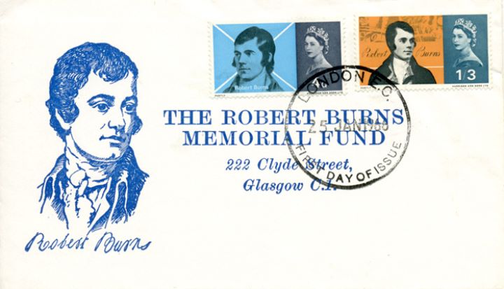 Robert Burns, Portrait and Signature