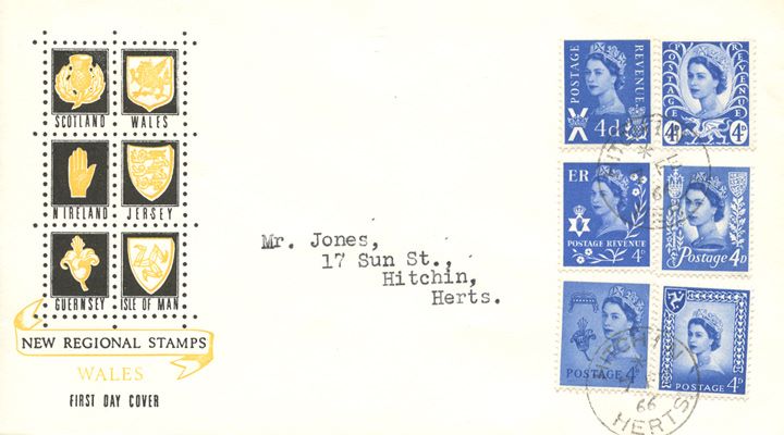 Regionals 1966 Set, Six values on one cover