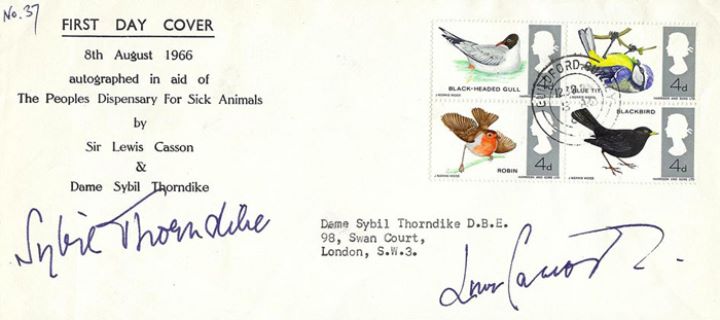 British Birds, PDSA Charity Signed Cover