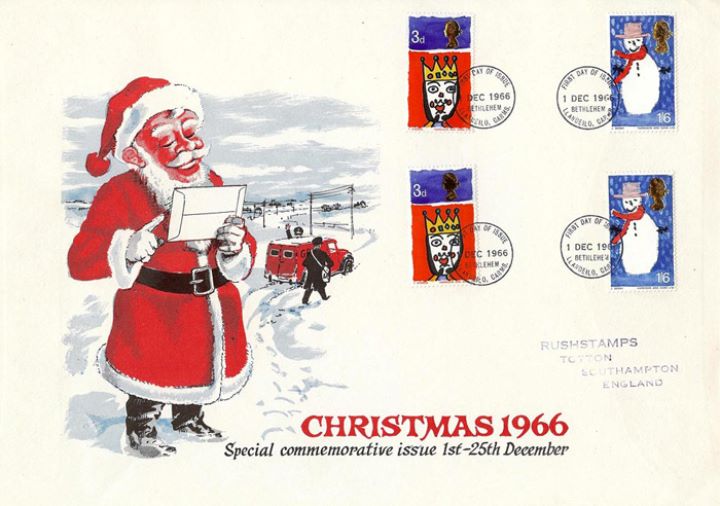 Christmas 1966, Santa with letter