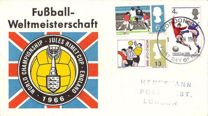 World Cup Football, Jules Rimet Cup on Union Flag