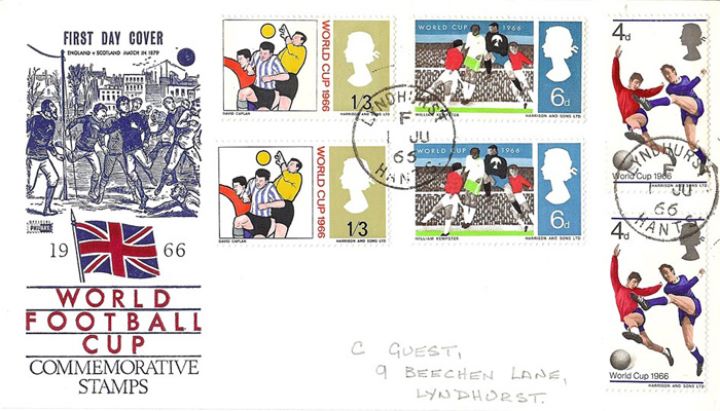 World Cup Football, LyndHURST postmark