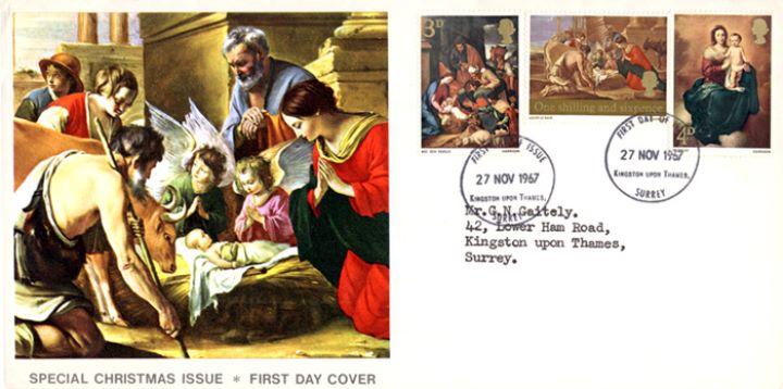 Christmas 1967 (4d), Adoration of the Shepherds