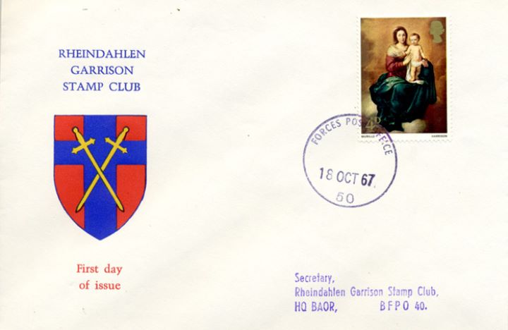 Christmas 1967 (4d), Rheindahlen Garrison Stamp Club