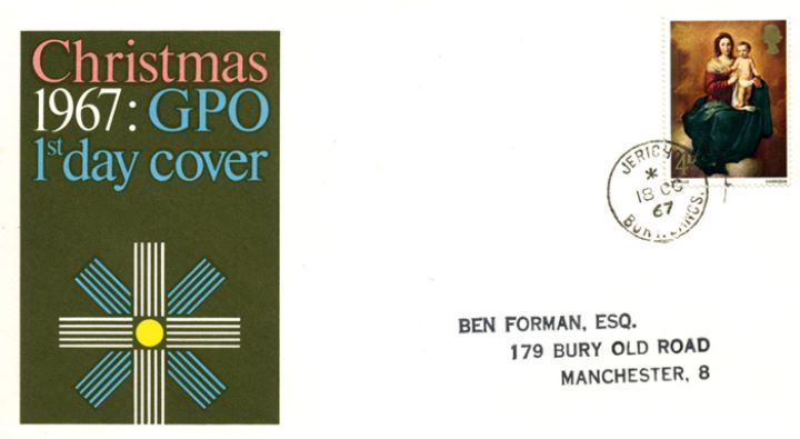 Christmas 1967 (4d), Jericho Postmark