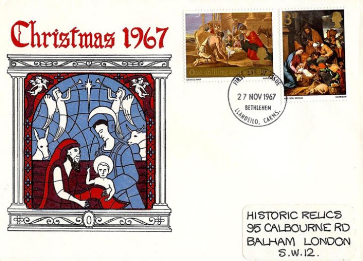 Christmas 1967 (3d & 1/6d), Mary, Joseph & Jesus