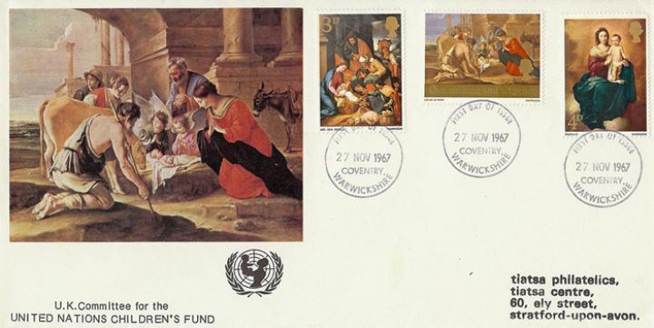 Christmas 1967 (3d & 1/6d), UN Children's Fund