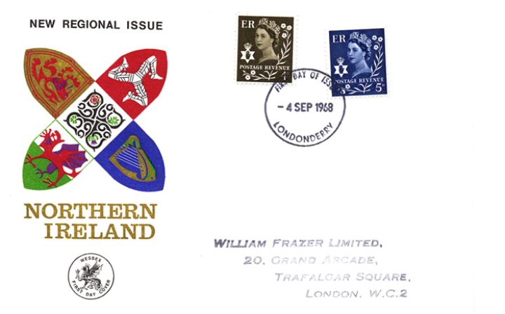 Northern Ireland 4d Brown & 5d Blue, Coats of Arms