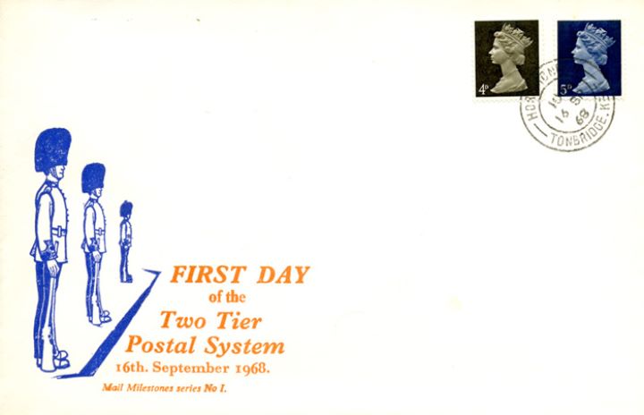 1st Day of Two Tier Postal System, Coldstream Guards