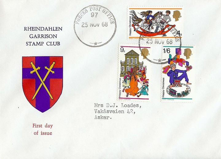 Christmas 1968, Rheindahlen Garrison Stamp Club