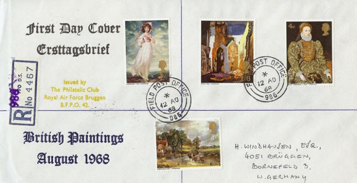 British Paintings 1968, RAF Bruggen | First Day Cover / BFDC