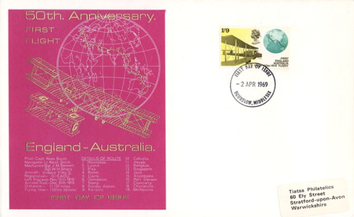 Notable Anniversaries, England/Australia Flight