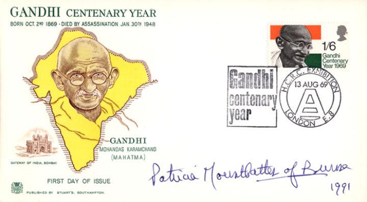 Gandhi & Map of India