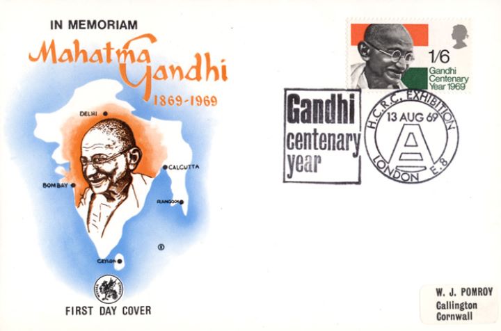 Gandhi & Map of India