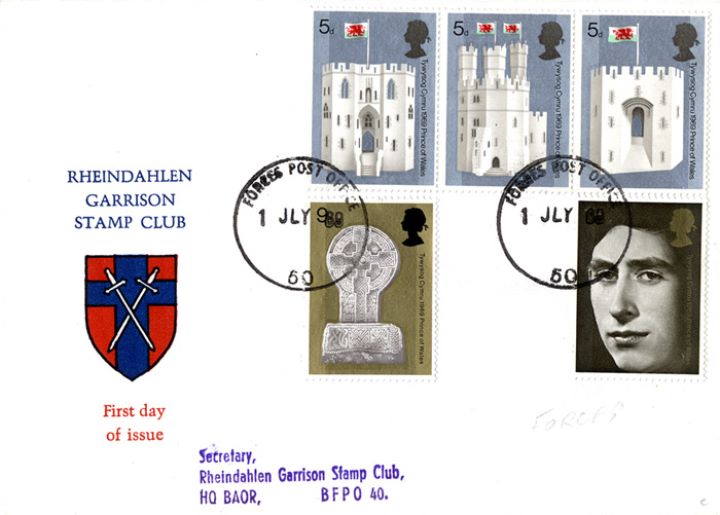 Prince of Wales Investiture, Rheindahlen Garrison Stamp Club